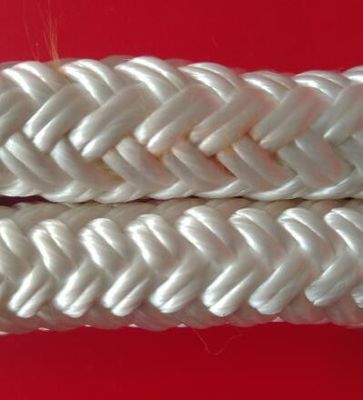 Άσπρο πλεγμένο σχοινί 5mm πολυεστέρα νάυλον λεπτό πλεγμένο νάυλον σκοινί